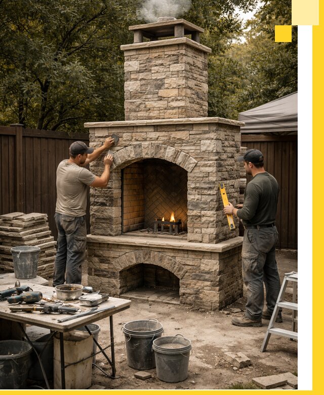 Проектирование и установка уличных каминов в Ельце