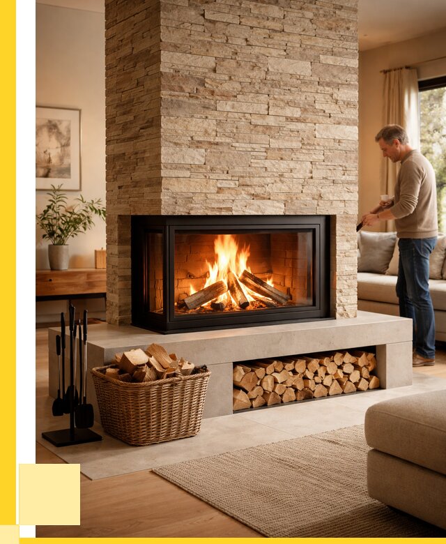 Дровяной камин под ключ в Ельце от 205360 р. | ЭриданЕлц