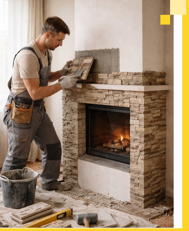 Изготовление и монтаж каминов для дома под ключ в Ельце