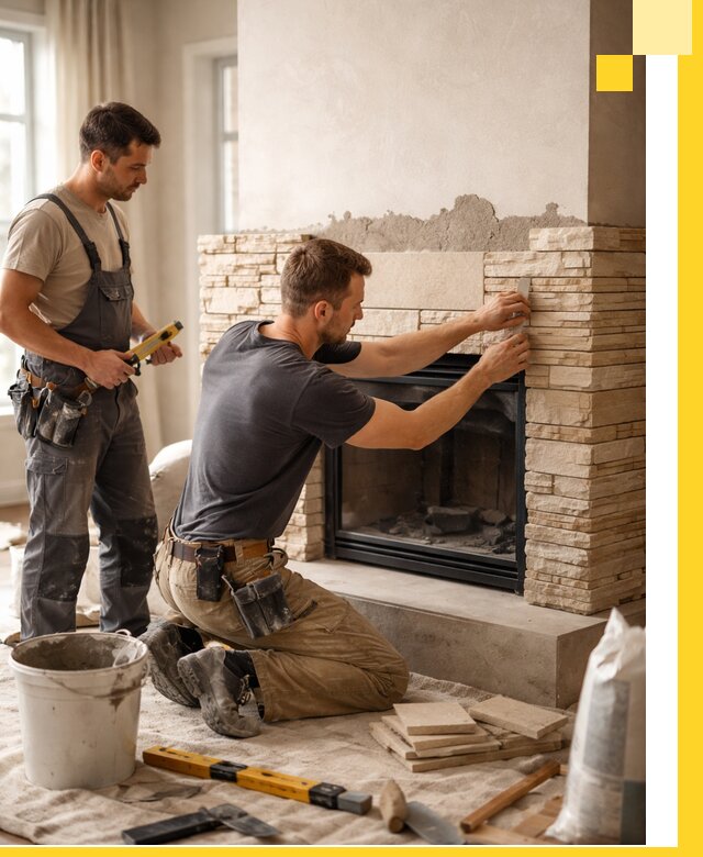 Установка и монтаж каминов для загородного дома в Ельце