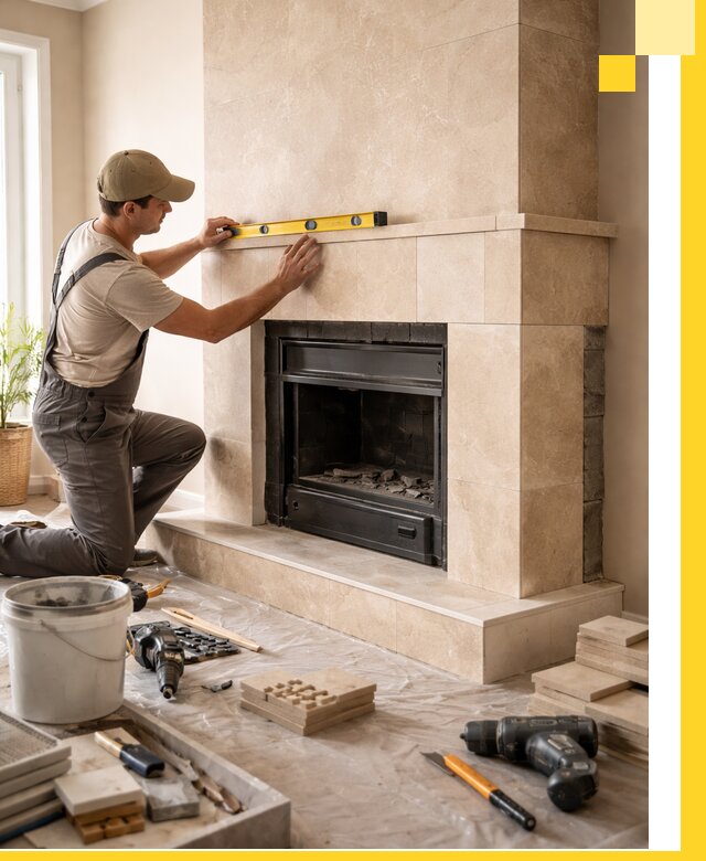 Установка и монтаж каминов в частном доме под ключ в Ельце