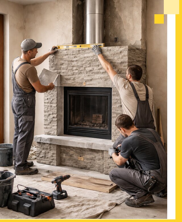 Профессиональный монтаж каминов под ключ в Ельце для дома