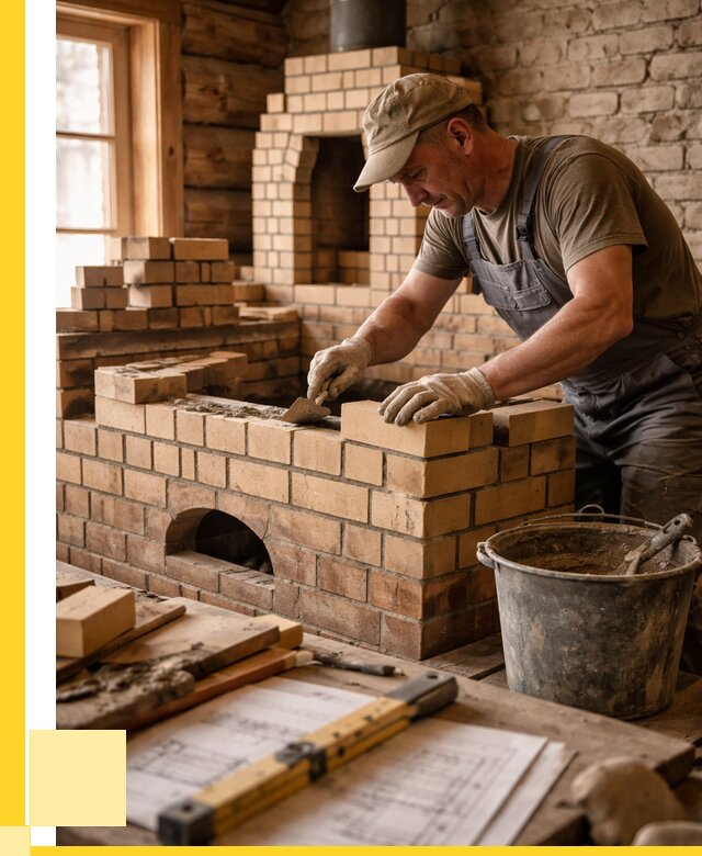 Кладка печей из кирпича в Ельце цены от 30804 р. - ЭриданЕлц