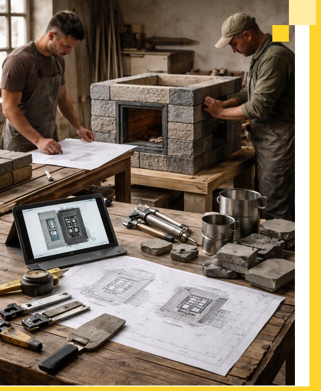 Разработка проектов печей с согласованием и монтажом в Ельце