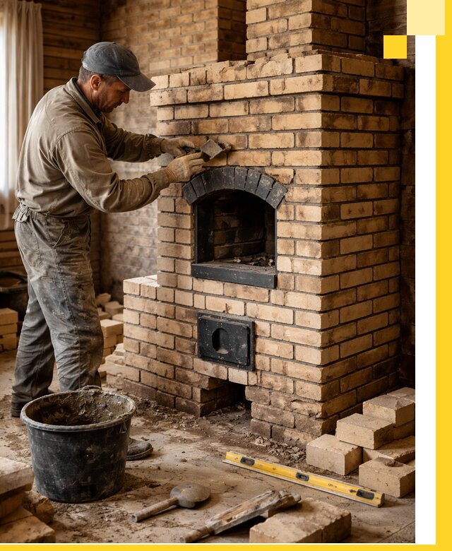 Кирпичные печи под ключ в Ельце: проектирование и кладка