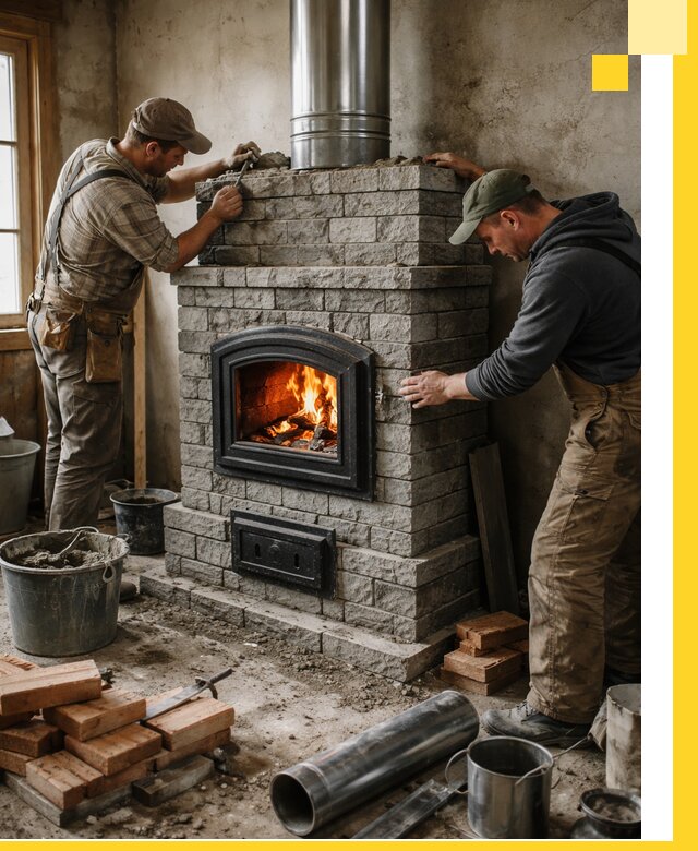 Производство, поставка и монтаж дровяных печей в Ельце