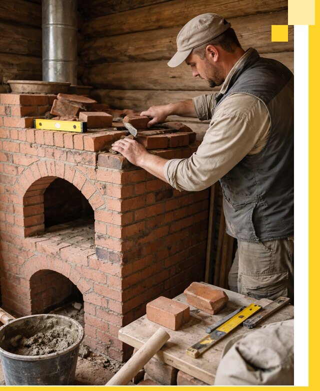 Изготовление и установка русских печей в Ельце под ключ