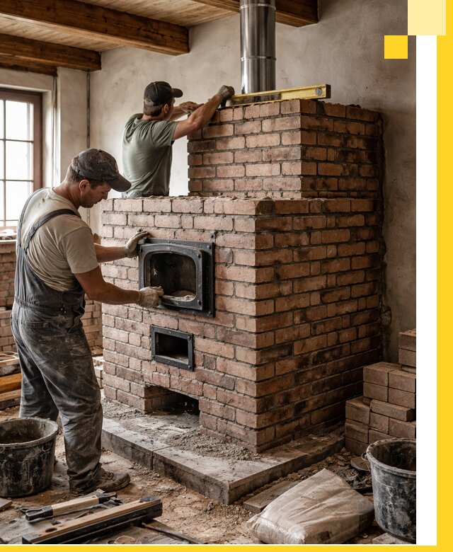 Печи для загородного дома под ключ в Ельце — монтаж и сервис