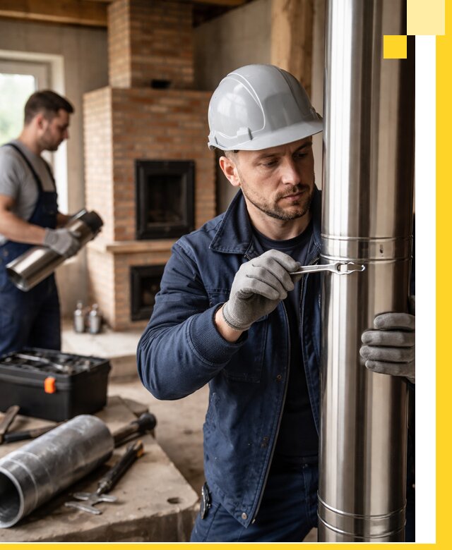 Профессиональный монтаж дымоходов для печей в Ельце