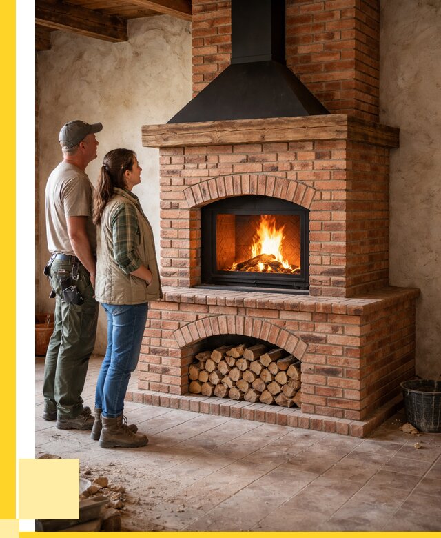 Печи камины из кирпича в Ельце от 123216 р. | ЭриданЕлц