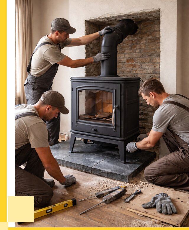 Монтаж печи камина в частном доме в Ельце от 25670 р. | ЭриданЕлц