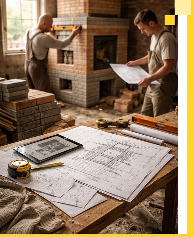 Проекты печей и каминов с индивидуальным дизайном в Ельце