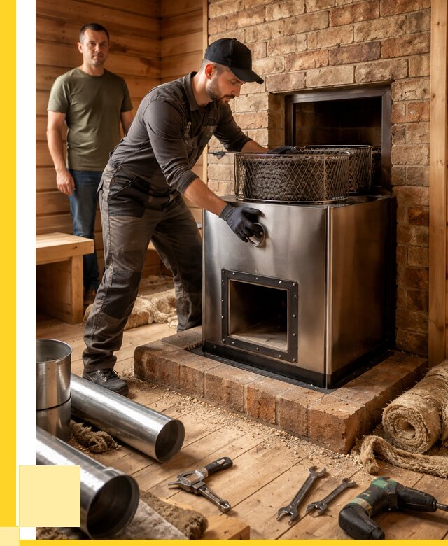 Монтаж банных печей под ключ в Ельце от 18482 р., ЭриданЕлц