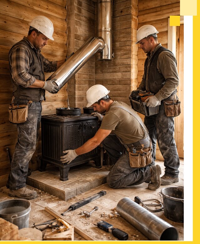 Профессиональный монтаж банных печей и дымоходов в Ельце