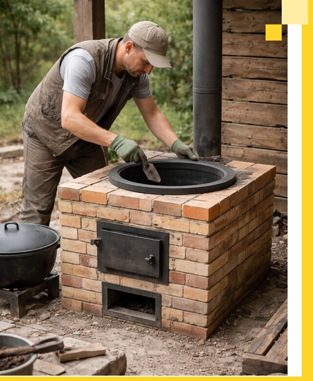 Изготовление и установка печей для казана в Ельце под ключ