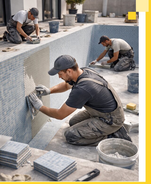 Облицовка бассейнов в Ельце плитка мозаика гидроизоляция