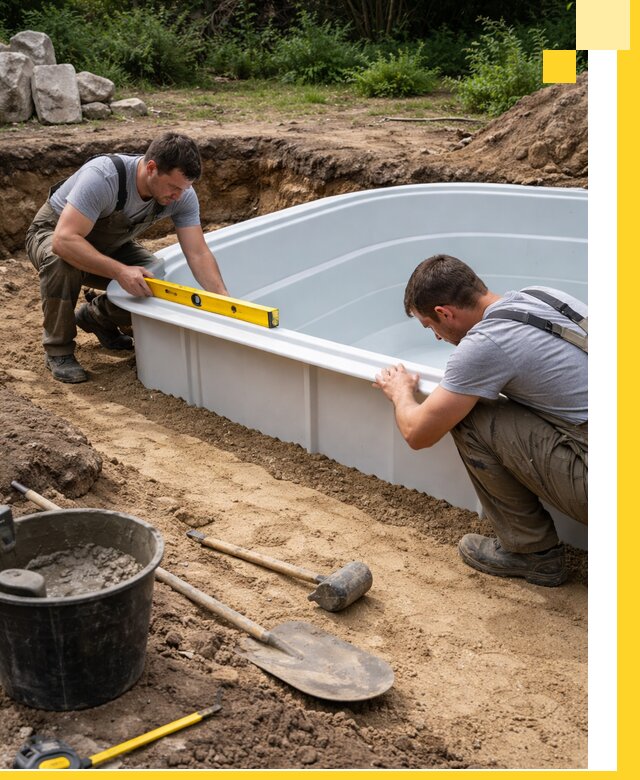 Производство и установка пластиковых бассейнов в Ельце под ключ