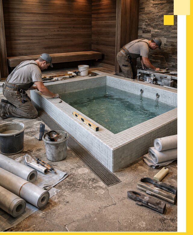 Установка и строительство бассейнов для сауны в Ельце