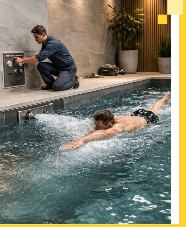 Проектирование и монтаж бассейнов с противотоком в Ельце