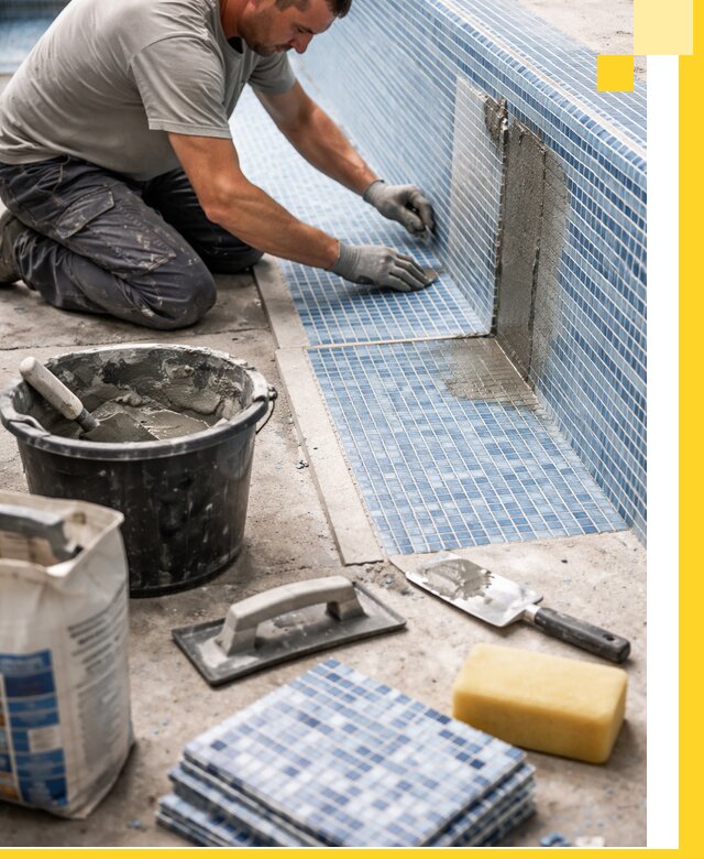 Укладка и ремонт мозаики для бассейнов под ключ в Ельце