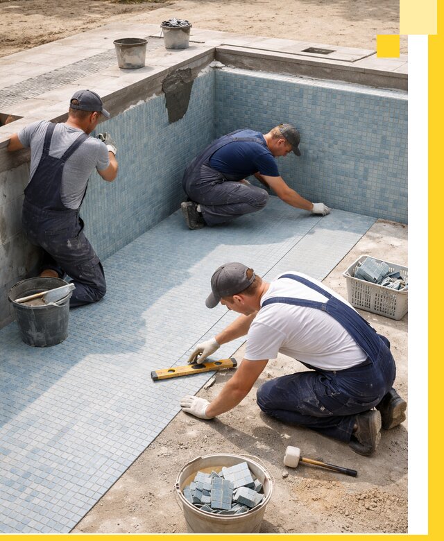 Укладка и установка плитки для бассейнов под ключ в Ельце