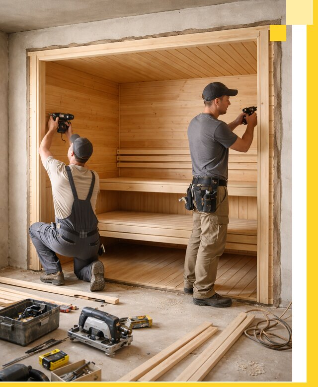 Монтаж саун под ключ в Ельце — проектирование и установка