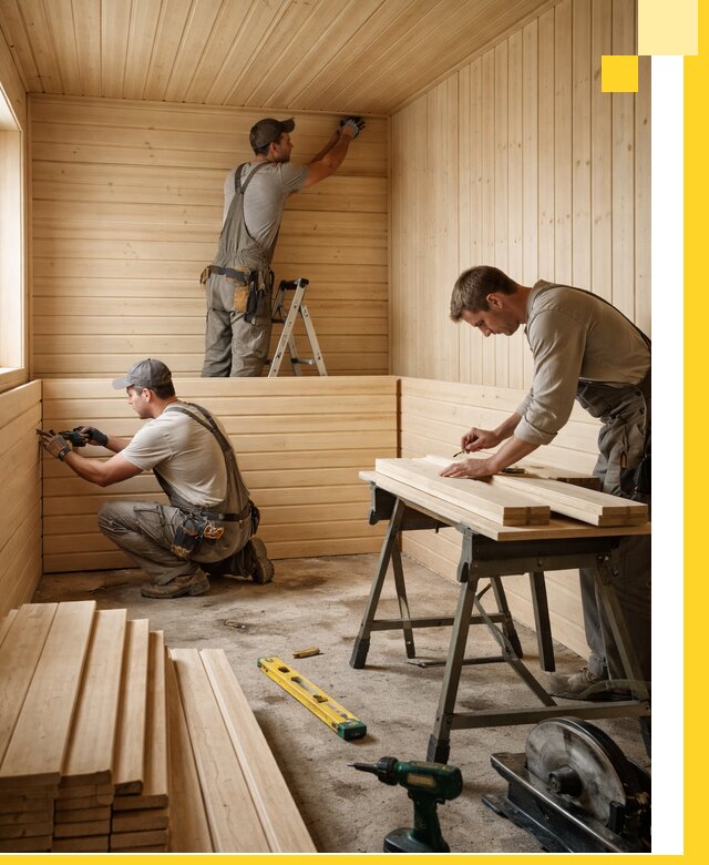 Обшивка саун в Ельце из натуральной древесины под ключ