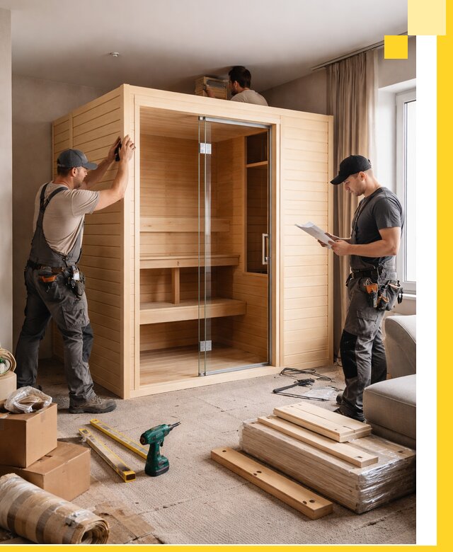 Установка и благоустройство саун в квартире в Ельце