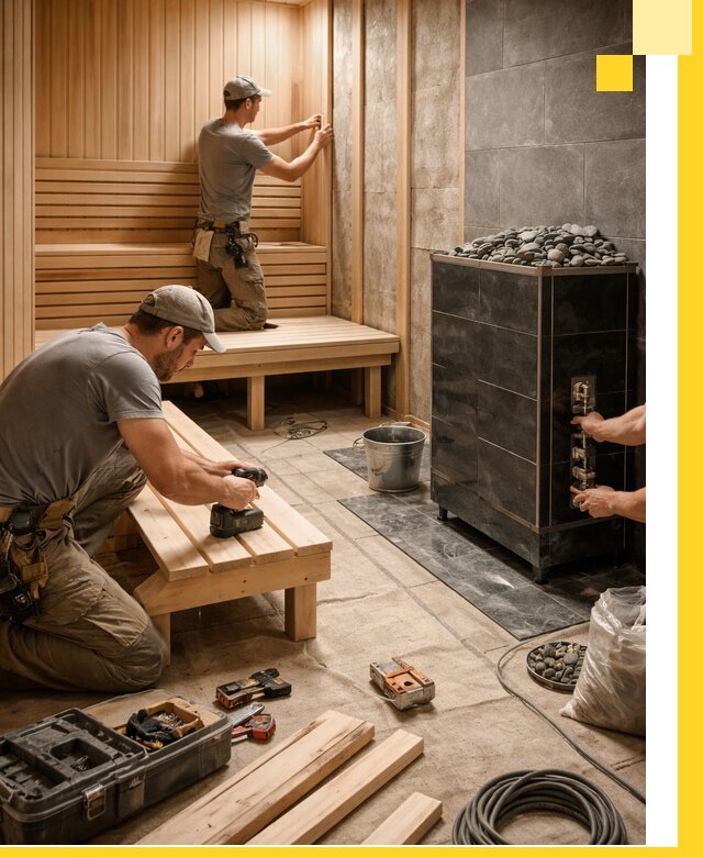 Дизайн и строительство интерьерных саун под ключ в Ельце