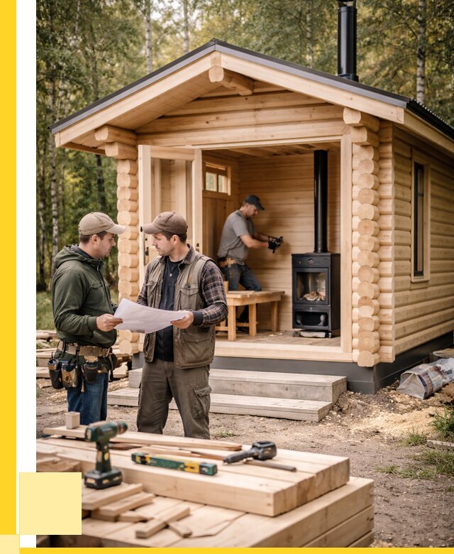 Монтаж бань под ключ в Ельце — от 205360 р. | ЭриданЕлц