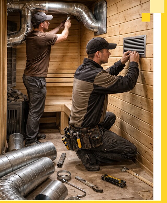 Проектирование и монтаж вентиляции бани в Ельце под ключ