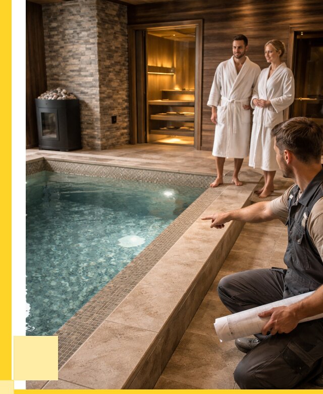 Проект бани с бассейном под ключ в Ельце от 66742 р. | ЭриданЕлц