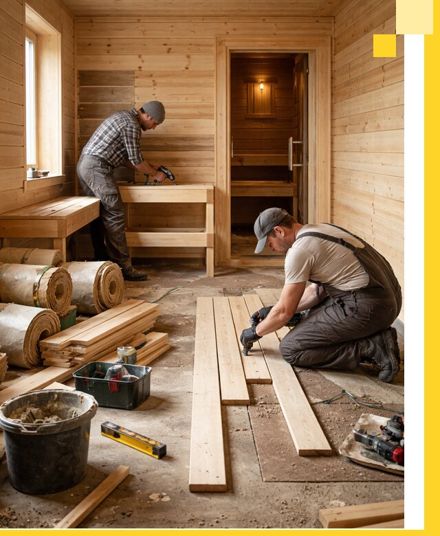 Индивидуальный проект бани с комнатой отдыха под ключ в Ельце