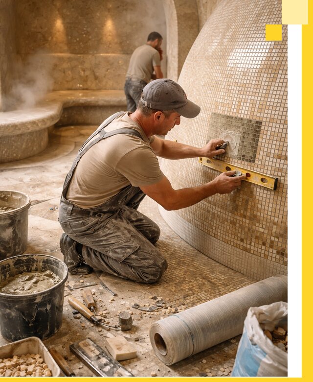 Хамам под ключ в Ельце: проектирование, строительство, отделка