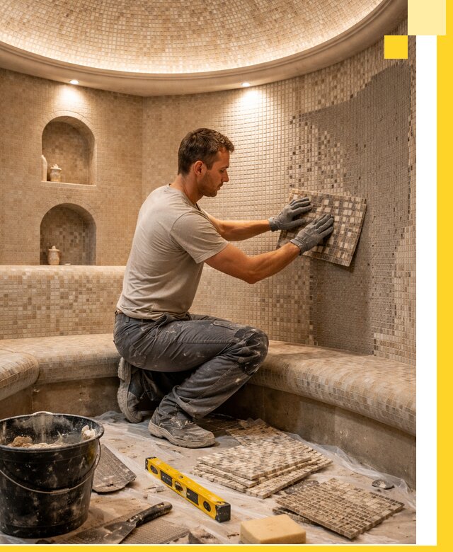 Устройство и монтаж домашнего хамама под ключ в Ельце