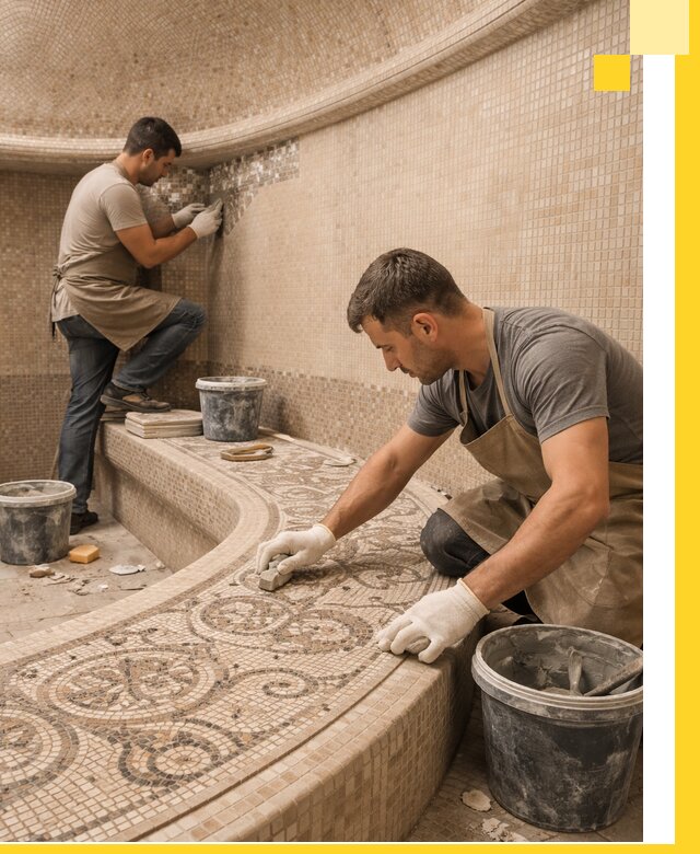 Плитка для хамама в Ельце, укладка, подбор и поставка